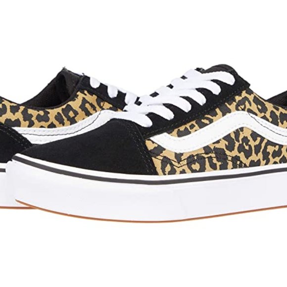 VANS ComfyCush Old Skool Leopard Kids Sneakers EUC - Picture 2 of 11
